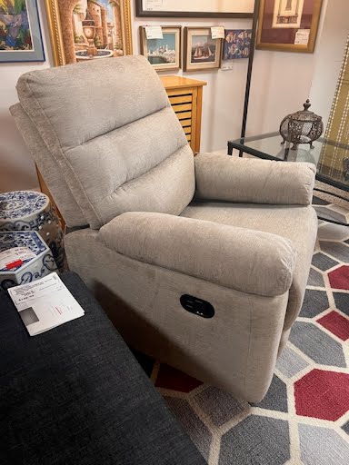 Recliner- Beige Glider Savannah