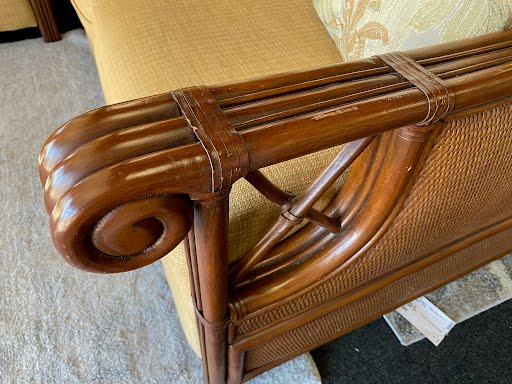 Dark Brown Bamboo/Ratan Sofa