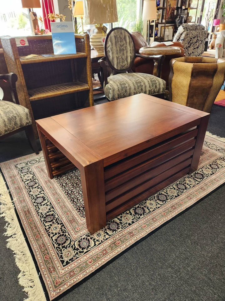 Wood Slat Coffee Table