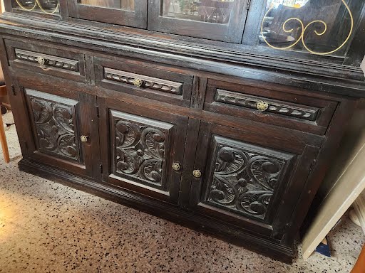 Dark Wood China Cabinet