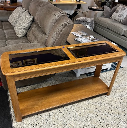 Wood/Glass Insert Sofa Table