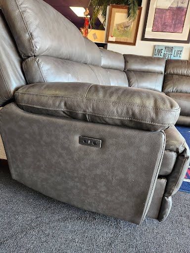 Sectional - 6 Piece Madrid Granite Power Recliner