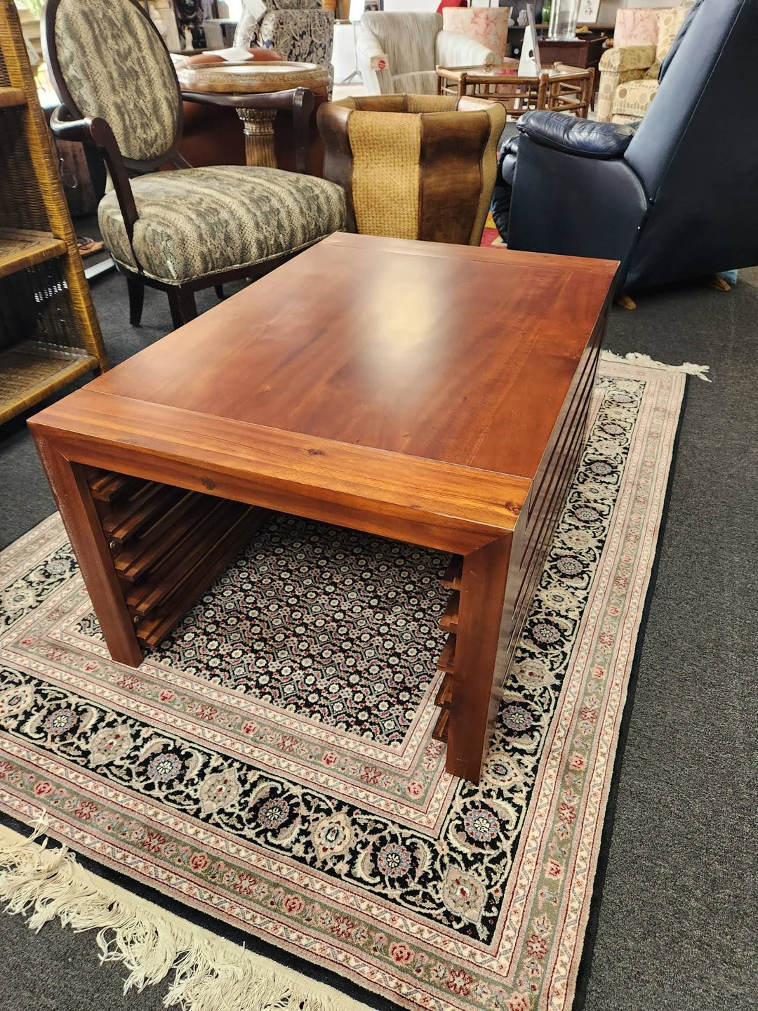 Wood Slat Coffee Table