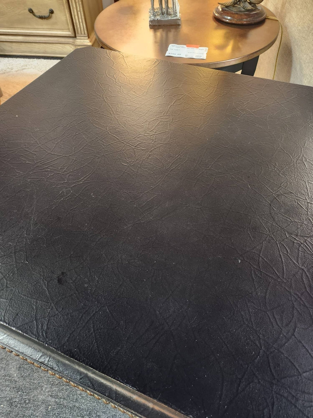 Black Crackle Design Entry End Table