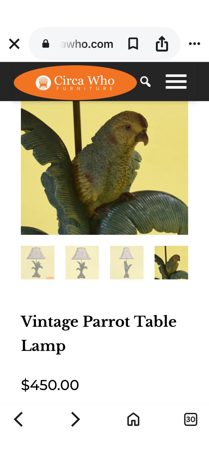 Coastal Parrot Table Lamps