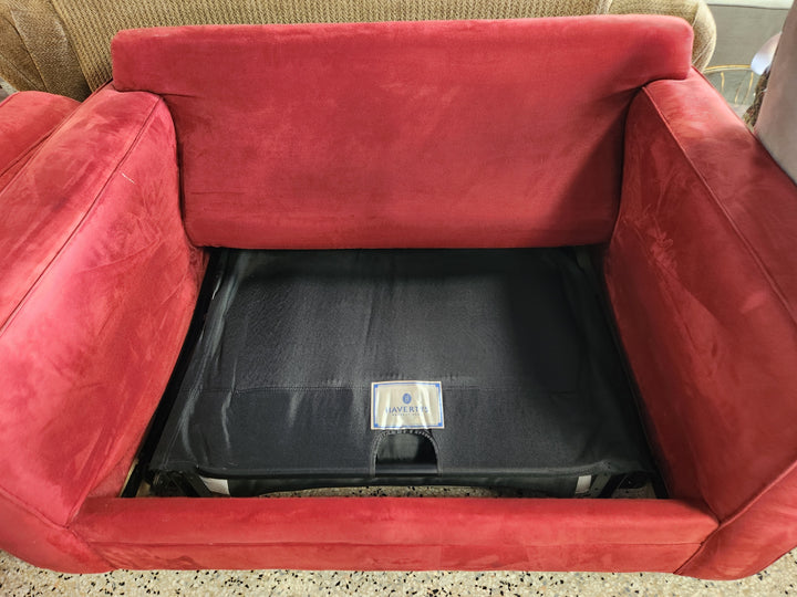 Red TWIN Haverty's Sleeper Chair