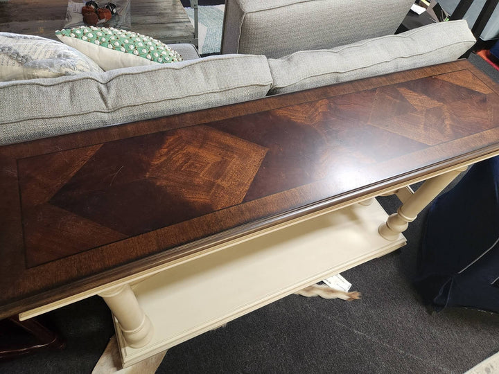 62"w Two Tone Sofa Table