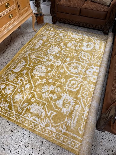 Gold and Beige Area Rug