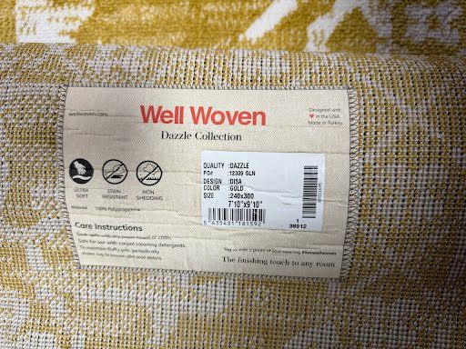 Gold and Beige Area Rug