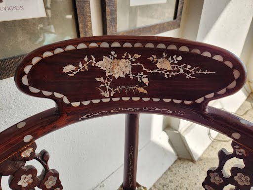 SET OF 2 | Oriental Rosewood Corner Chairs