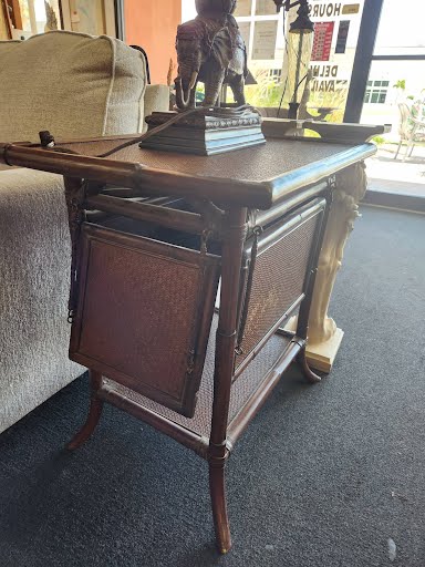 Bamboo Accent Table Drop Leaf