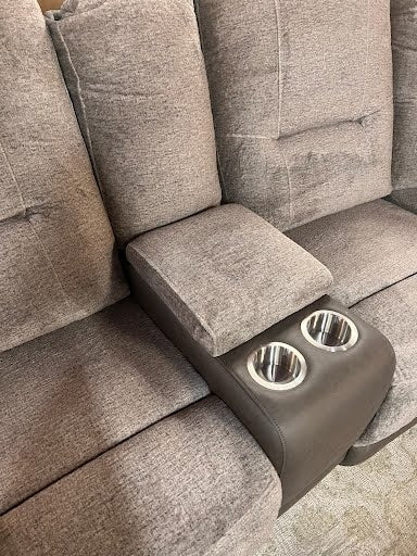 Montevallo Power Recliner Sectional - Greyish Brown