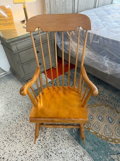 23"W Maple Wood Rocking Chair