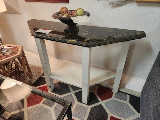 Half Moon Marble Sofa Table