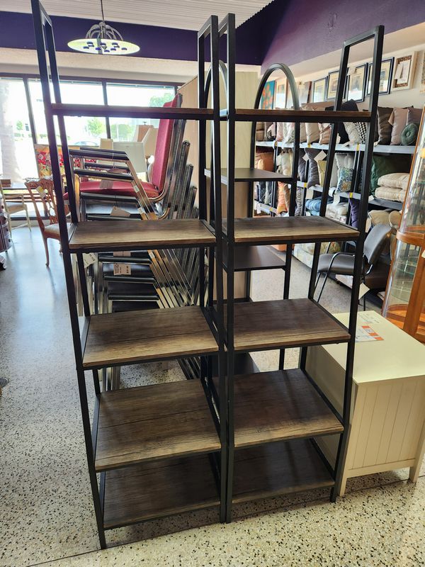 Black Ladder Shelving Bookcase