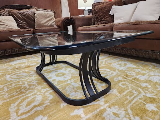 Rectangular Glass Top End Table