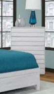 White Kane Furniture High Chest