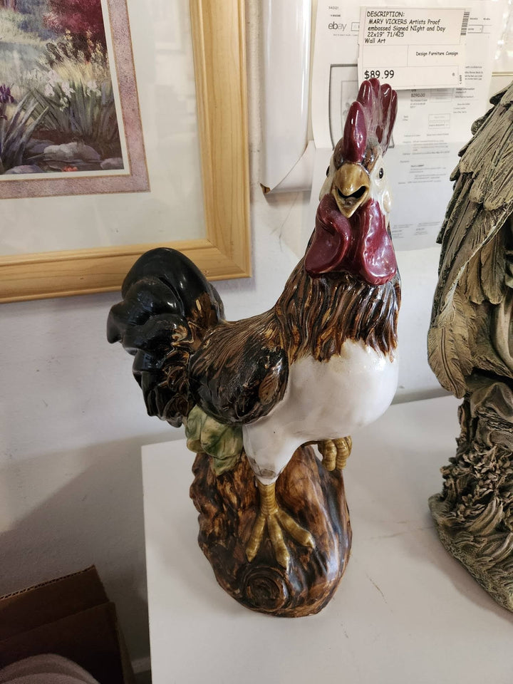 17" Tall Rooster Ceramic Decor