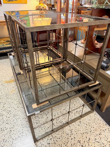 Glass And Metal End Tables