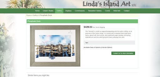 28x22" COA Giclee Prints Old Phosphate Dock Wall Art by Linda Soderquist