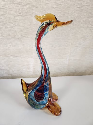 12" Murano Glass Duck