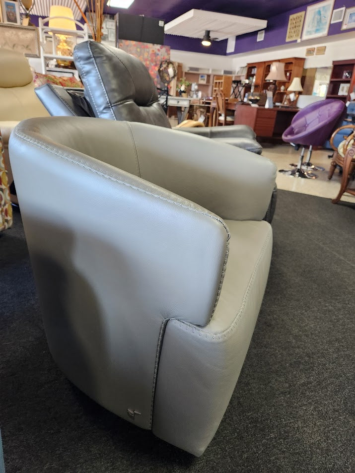 Grey Leather Chair