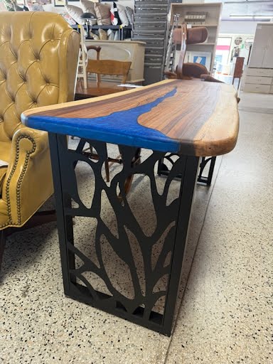 Custom Epoxy Wood Desk