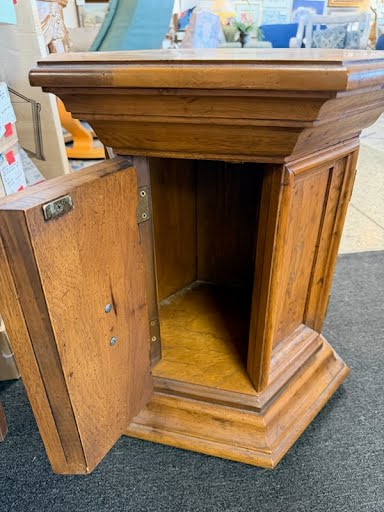 Wood Hexagonal End Table