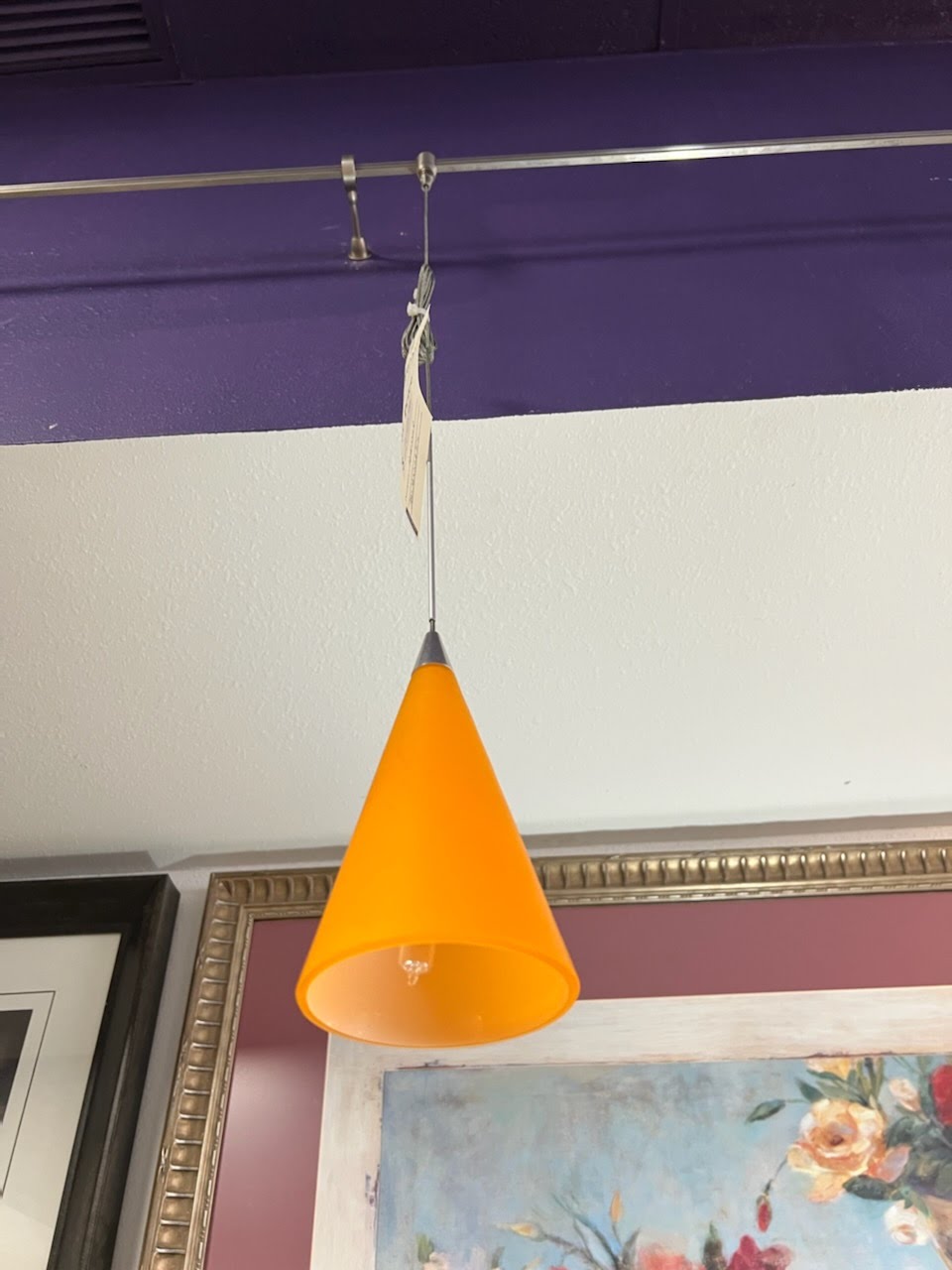 Cone Shaped Apricot Hanging Sconce