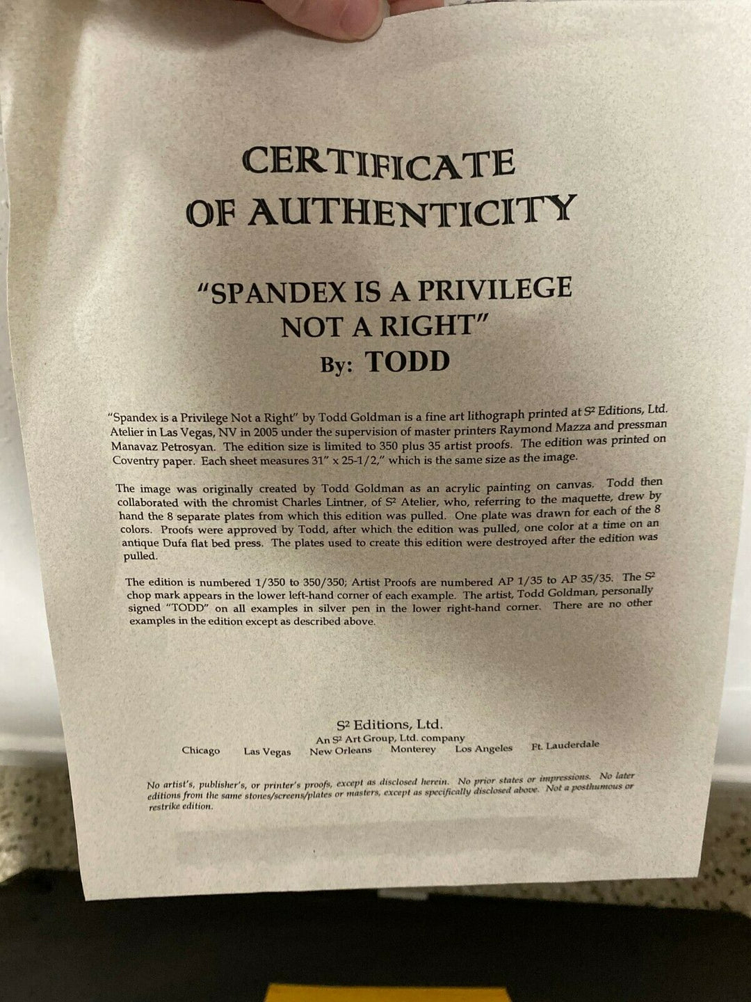 Todd Goldman"Spandex Is a Privilege Not a Right"