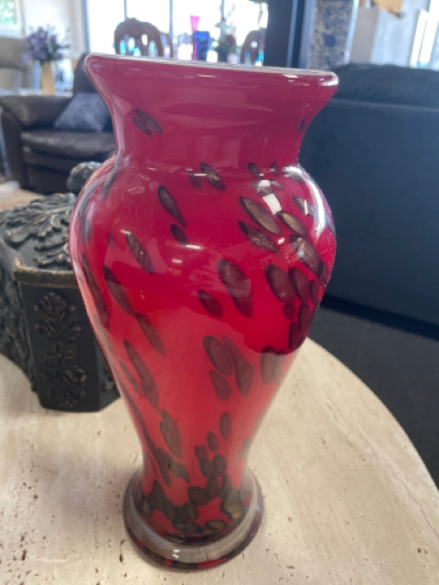 Margies Garden 12" Red Vase