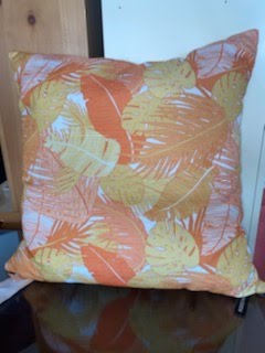 Yellow and Orange Palm Throw Pillow