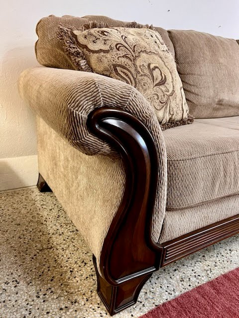Ashley Furniture Sofa Wood Front Arms