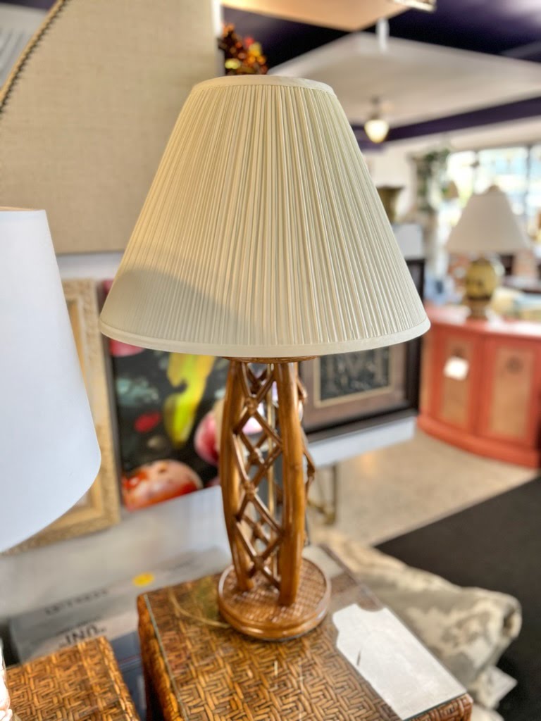Vintage Bamboo Table Lamp