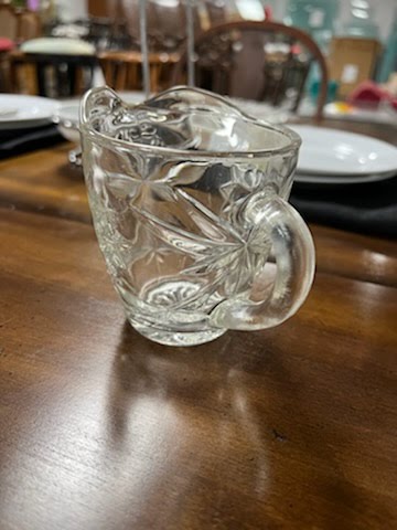 Small glass pitcher/ milk creamer
