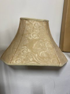 Tan lampshade, paisley design