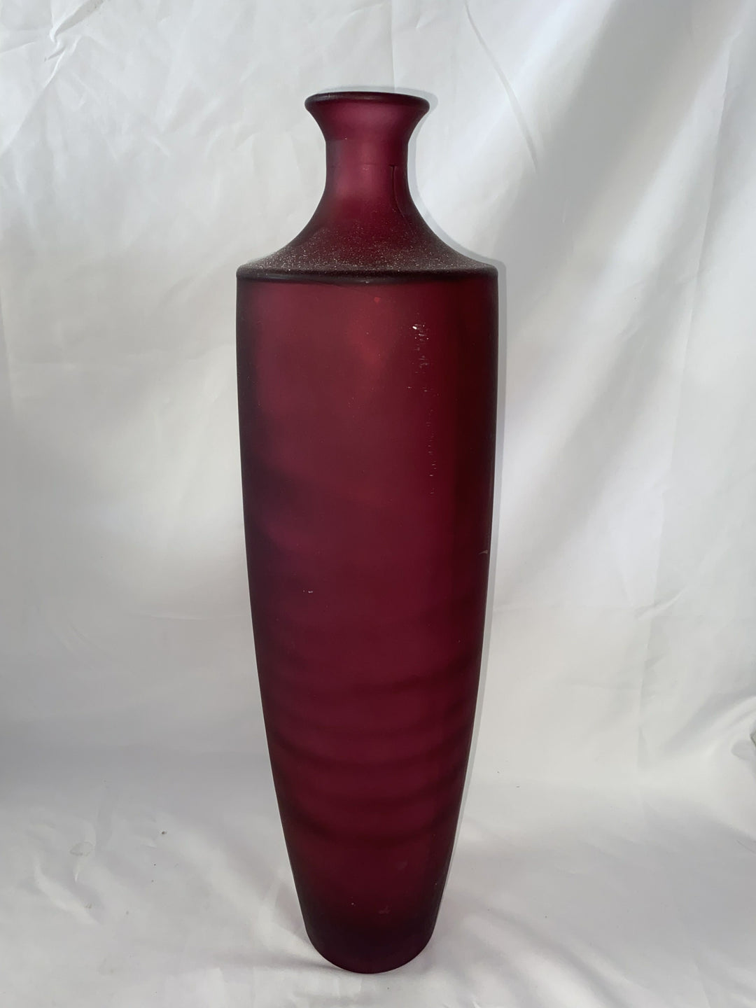 17" Tall Maroon Vase