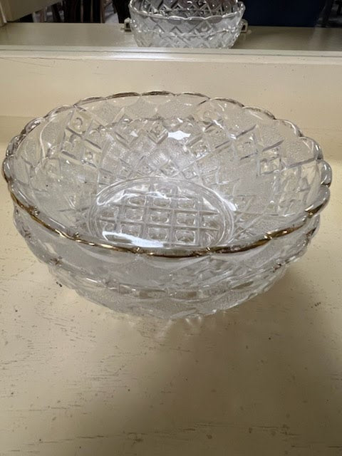 Set/2 Cut Glass Bowls