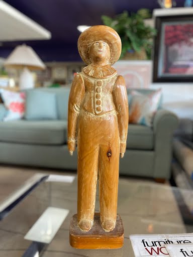 Wooden statue guy 24"