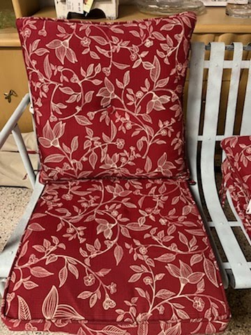 Outdoor Red Seat Back Cushions
