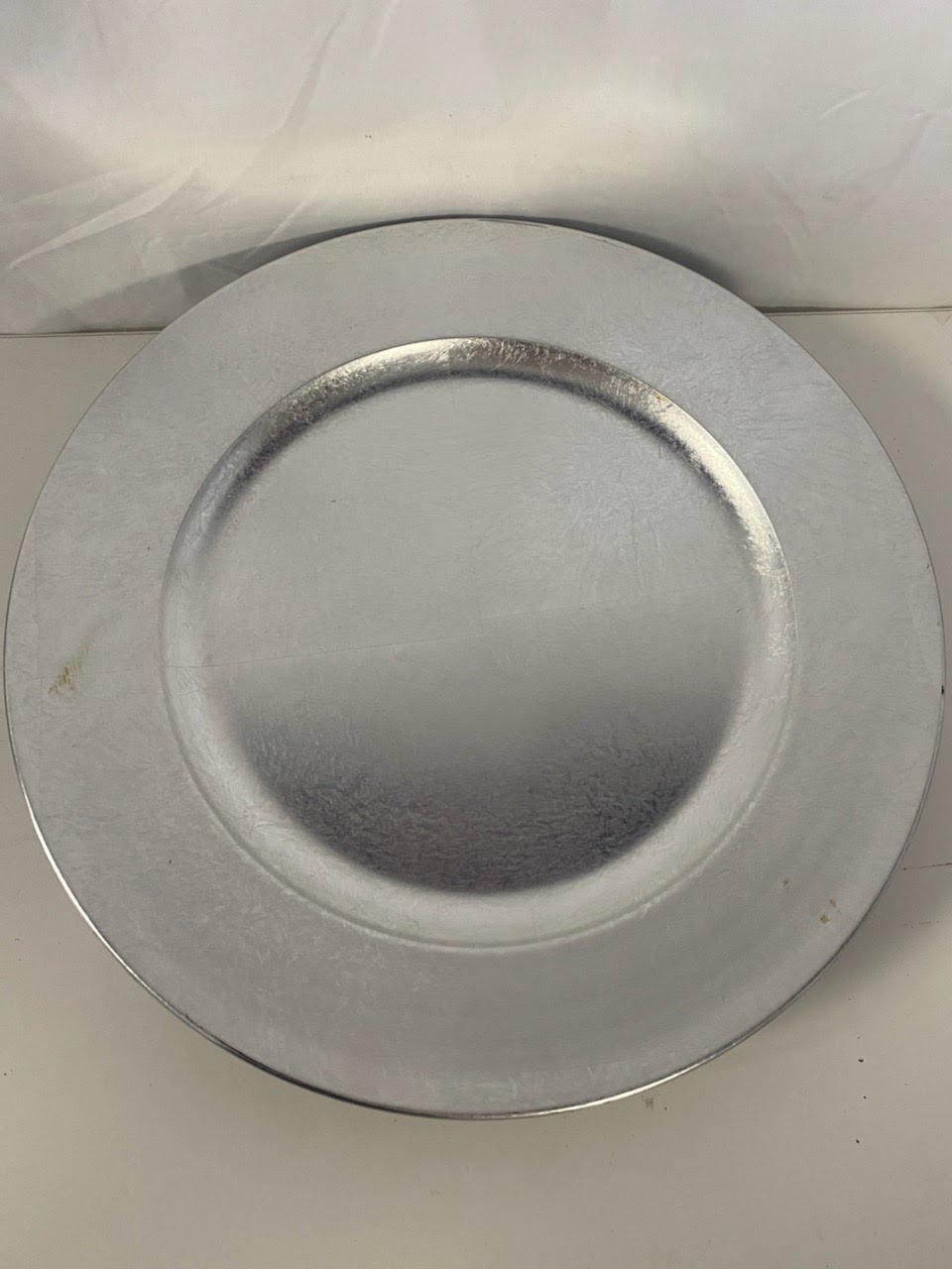 SET OF 4 - Silver Chargers Plates