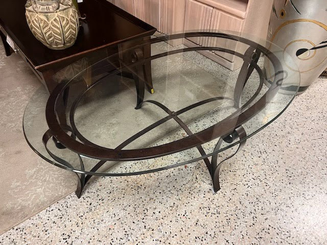 3 Piece Glass Coffee Table & End Table Set