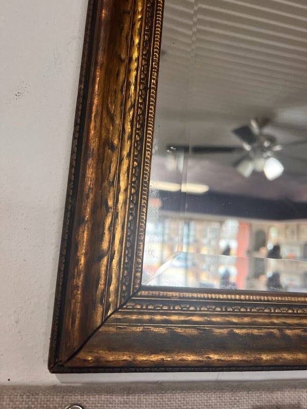 Gold ornate frame wall mirror