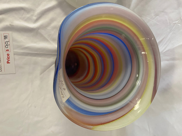 Multi-Color Swirl Vase