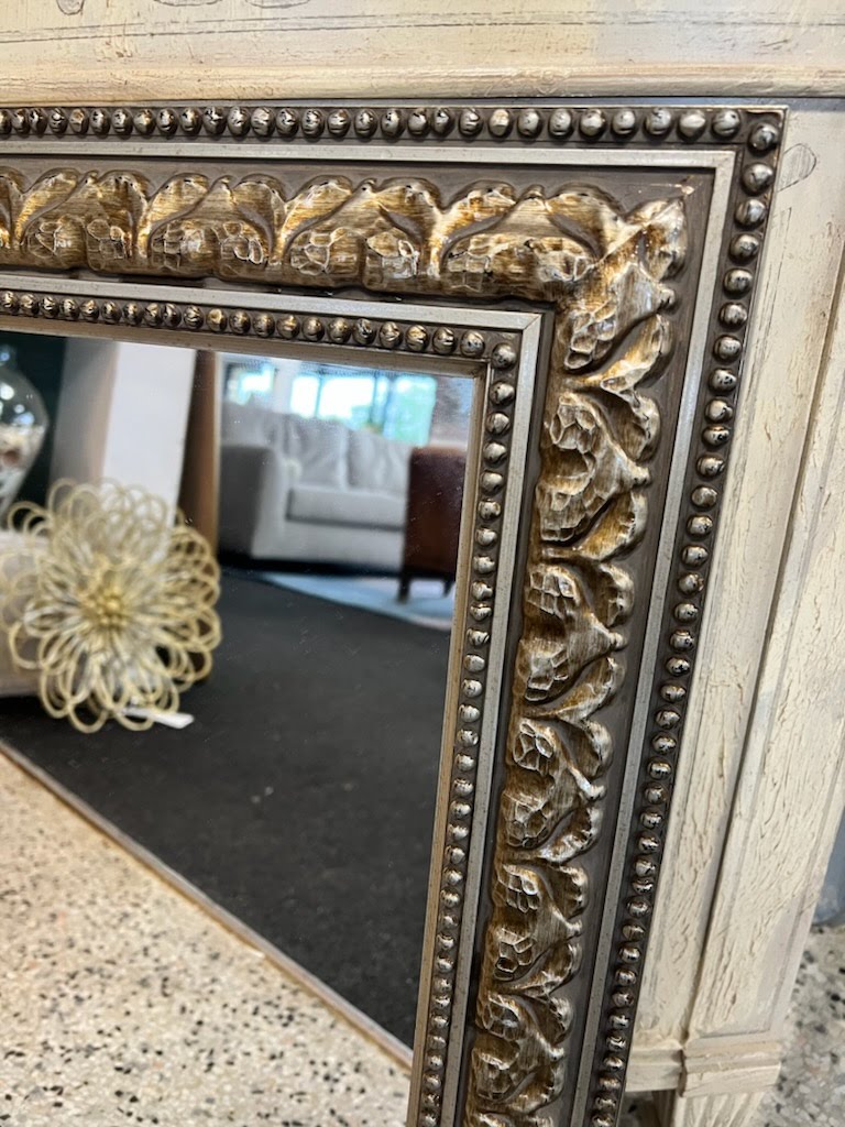 Carved Bronze Framed Mirror