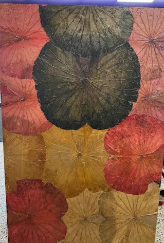 Handmade Lotus leaf wall art