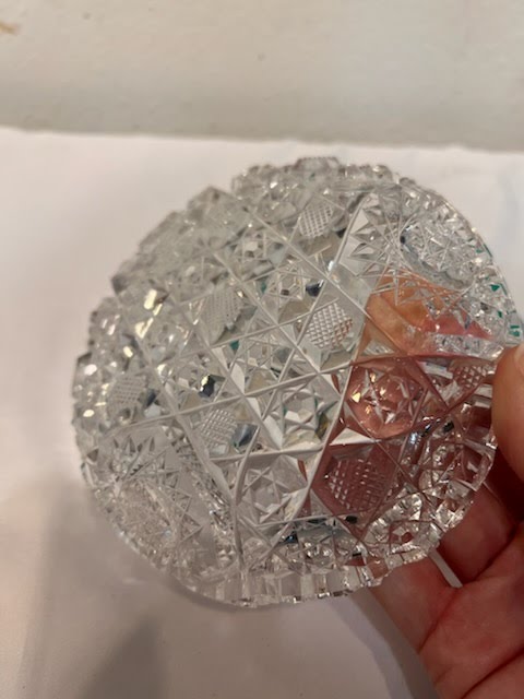 Etched Crystal Dish