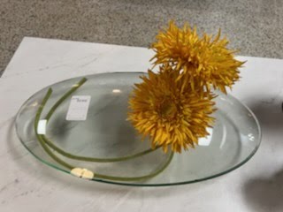 Glass Vase with Yellow Flower