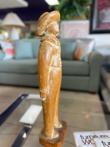 Wooden statue guy 24"