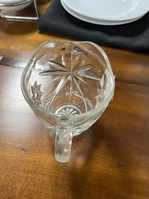 Small glass pitcher/ milk creamer